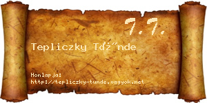 Tepliczky Tünde névjegykártya